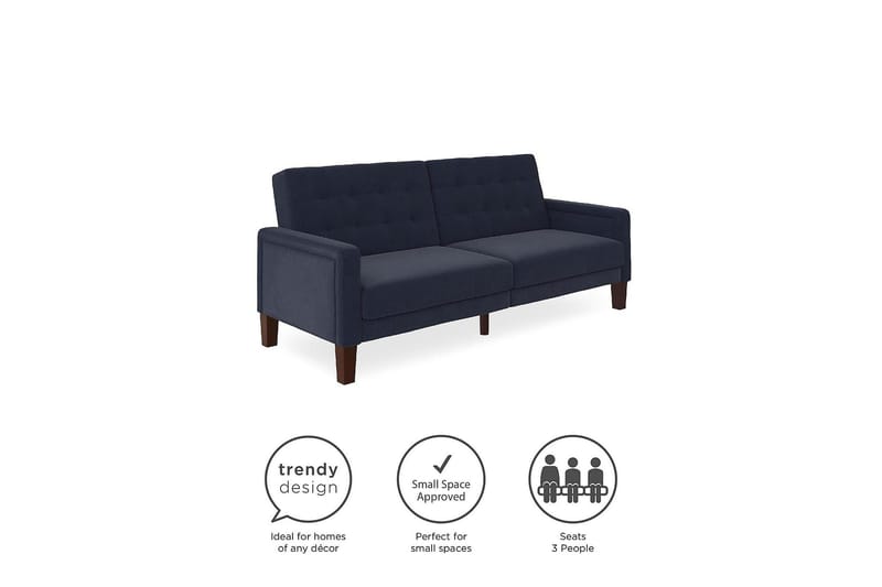 Porter 2-sits Bäddsoffa Linneblå - Dorel Home - Möbler - Soffa - Bäddsoffa - Bäddsoffa 2 sits