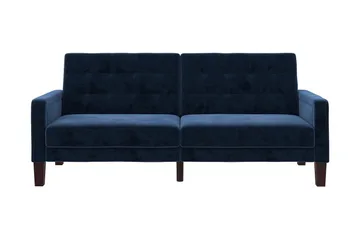 Porter 2-sits Bäddsoffa Sammet/Blå - Dorel Home - Möbler - Soffa - Bäddsoffa - Bäddsoffa 2 sits