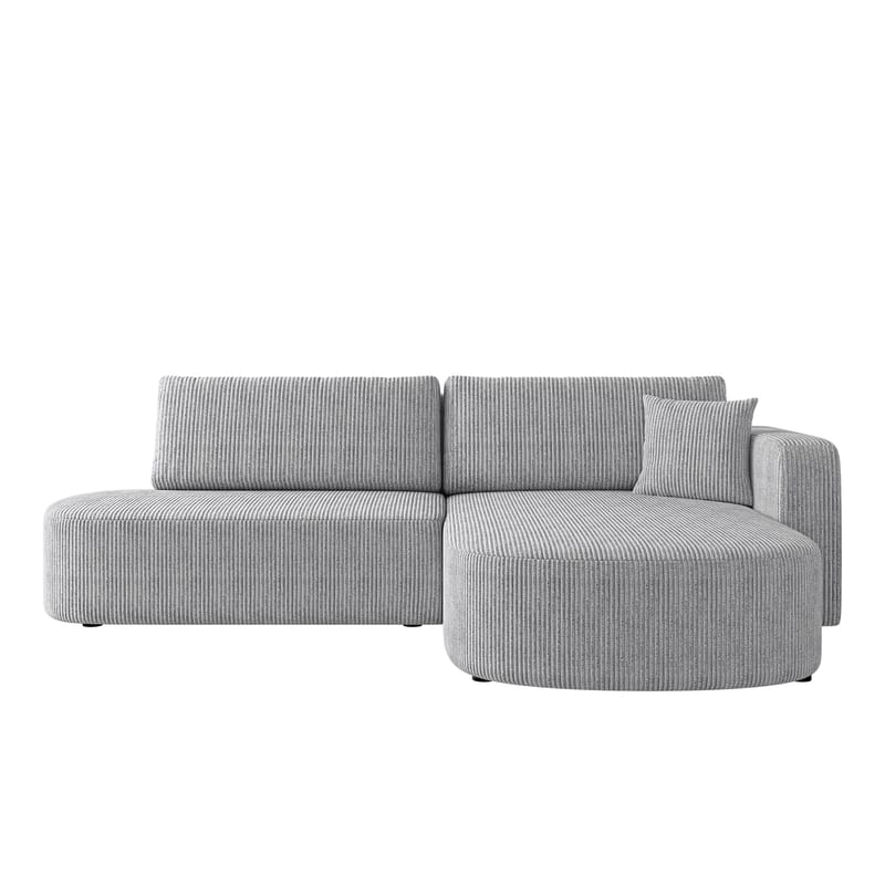 Pryda 4-sits Bäddsoffa divan höger med förvaring, grå
