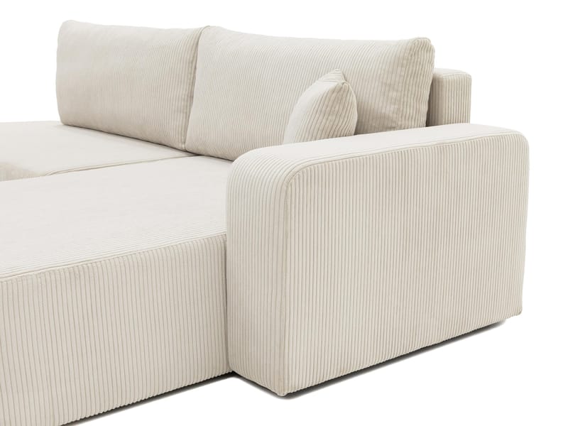 Pryda 4-sits Bäddsoffa divan vänster med förvaring - beige - Möbler - Soffa - Bäddsoffa