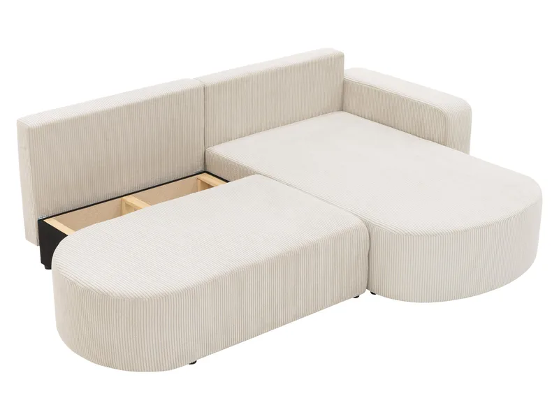 Pryda 4-sits Bäddsoffa divan vänster med förvaring - brun - Möbler - Soffa - Bäddsoffa
