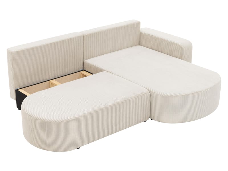 Pryda 4-sits Bäddsoffa divan vänster med förvaring - grå - Möbler - Soffa - Bäddsoffa