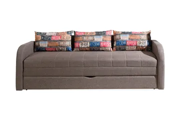 Rafal Bäddsoffa 208x76x75 cm - Brun - Möbler - Soffa - Bäddsoffa