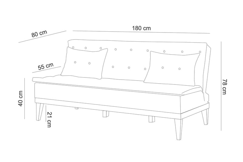 Raguel Bäddsoffa 3-sits - Mörkblå - Möbler - Soffa - Bäddsoffa