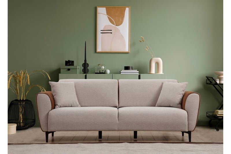 Rebelo 3-sits Bäddsoffa - Beige - Möbler - Soffa - Bäddsoffa