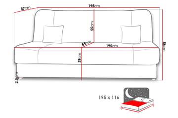 Redes 2-sits Bäddsoffa - Beige - Möbler - Soffa - Bäddsoffa