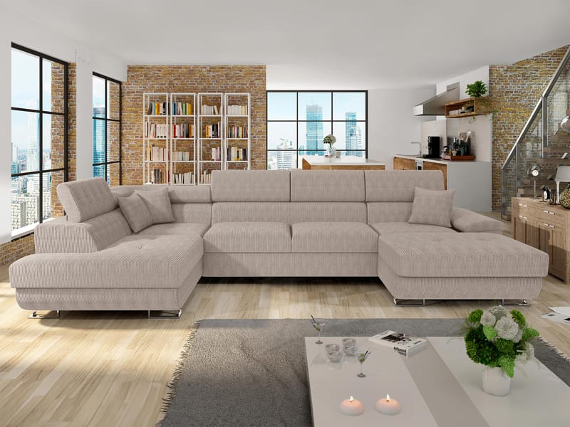 Reginia 5-sits U-Bäddsoffa med förvaring - Möbler - Soffa - Bäddsoffa