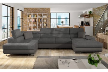 Reginia Bäddsoffa m. Divan och Schäslong Förvaring 4-sits - Grå - Möbler - Soffa - Bäddsoffa