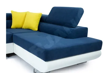 Reginia Bäddsoffa m. Divan och Schäslong Förvaring 4-sits - Mörkblå - Möbler - Soffa - Bäddsoffa