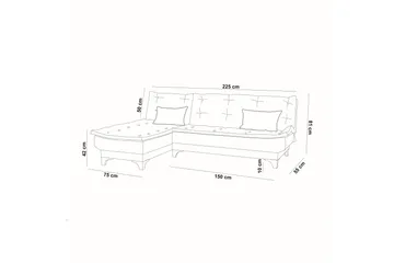 Riversdale Bäddsoffa m. Divan 4-sits - Antracit - Möbler - Soffa - Bäddsoffa