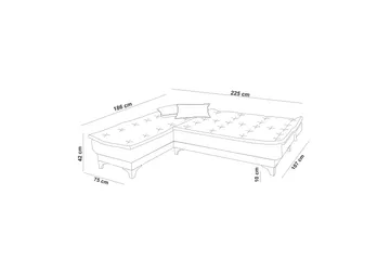 Riversdale Bäddsoffa m. Divan 4-sits - Antracit - Möbler - Soffa - Bäddsoffa