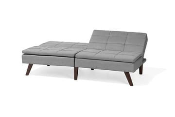 Ronne 2-sits Bäddbar Rektangulär Bäddsoffa i Tyg med Träben - Grå - Möbler - Soffa - Bäddsoffa