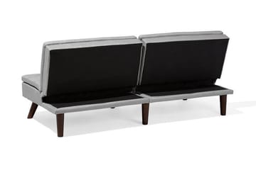 Ronne 2-sits Bäddbar Rektangulär Bäddsoffa i Tyg med Träben - Grå - Möbler - Soffa - Bäddsoffa