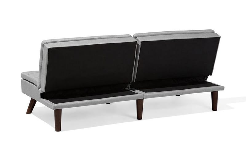Ronne 2-sits Bäddbar Rektangulär Bäddsoffa i Tyg med Träben - Grå - Möbler - Soffa - Bäddsoffa