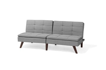 Ronne 2-sits Bäddbar Rektangulär Bäddsoffa i Tyg med Träben - Grå - Möbler - Soffa - Bäddsoffa