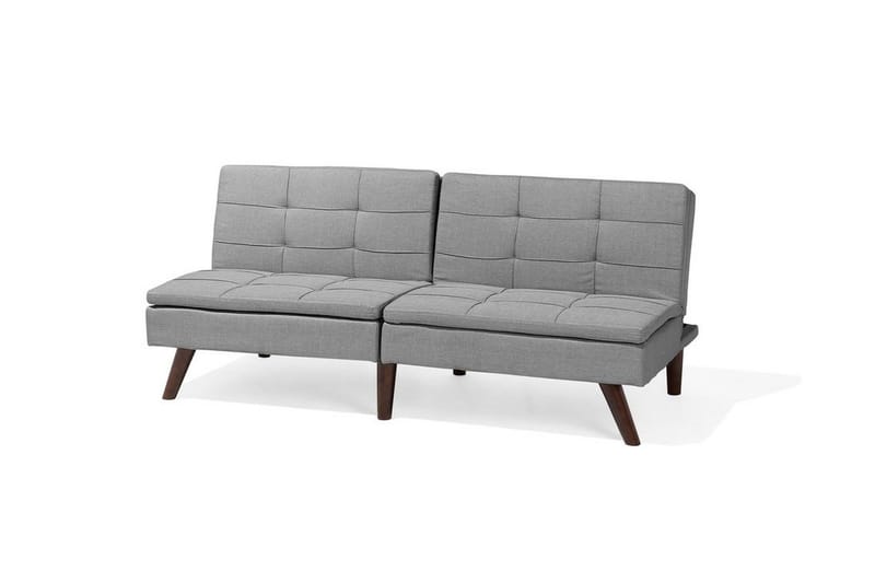 Ronne 2-sits Bäddbar Rektangulär Bäddsoffa i Tyg med Träben - Grå - Möbler - Soffa - Bäddsoffa