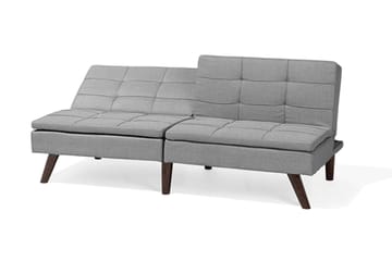 Ronne 2-sits Bäddbar Rektangulär Bäddsoffa i Tyg med Träben - Grå - Möbler - Soffa - Bäddsoffa