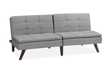 Ronne 2-sits Bäddbar Rektangulär Bäddsoffa i Tyg med Träben - Grå - Möbler - Soffa - Bäddsoffa