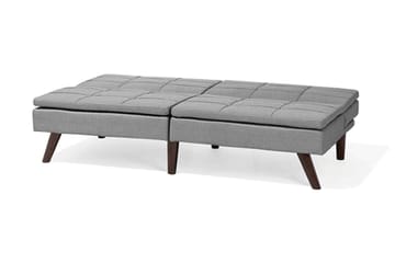 Ronne 2-sits Bäddbar Rektangulär Bäddsoffa i Tyg med Träben - Grå - Möbler - Soffa - Bäddsoffa