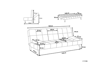 Roxen Bäddsoffa 168 cm - Blå - Möbler - Soffa - Bäddsoffa
