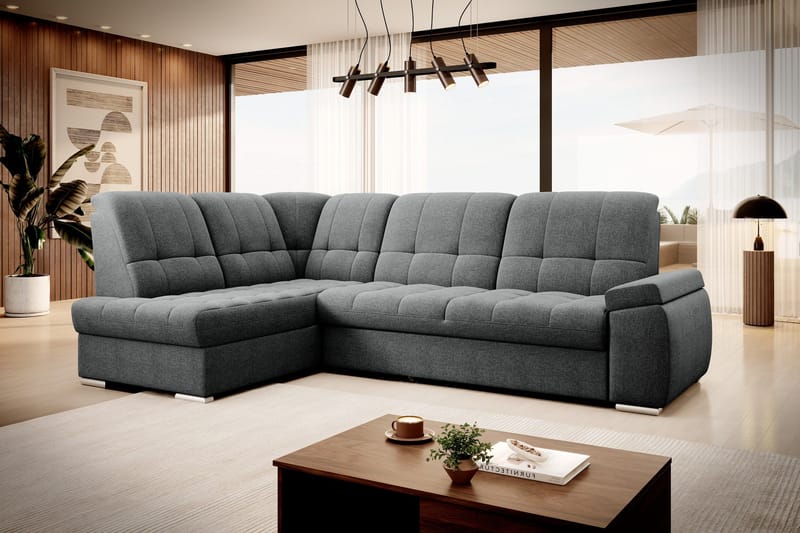 Sajana Bäddsoffa m. Schäslong 3-sits - Mörkgrå - Möbler - Soffa - Bäddsoffa