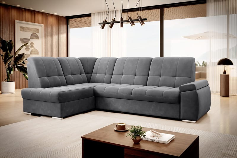 Sajana Bäddsoffa m. Schäslong 3-sits - Mörkgrå - Möbler - Soffa - Bäddsoffa