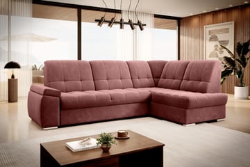 Sajana Bäddsoffa m. Schäslong 3-sits - Rosa - Möbler - Soffa - Bäddsoffa