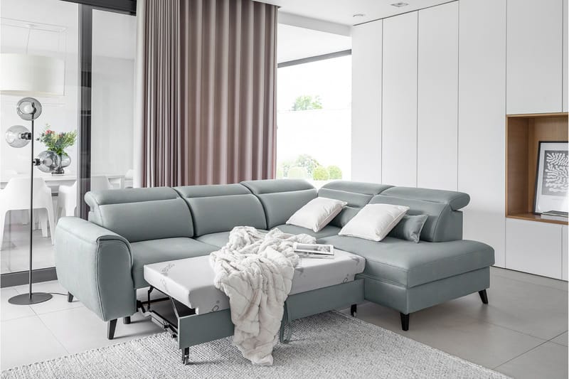 Sajda Bäddsoffa m. Schäslong 3-sits - Blå - Möbler - Soffa - Bäddsoffa
