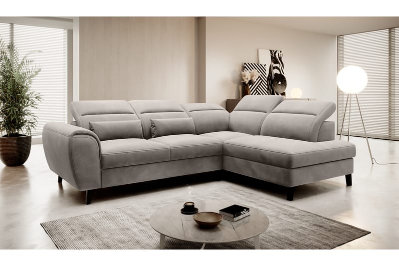 Sajda Bäddsoffa m. Schäslong 3-sits - Grå - Möbler - Soffa - Bäddsoffa