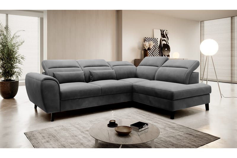 Sajda Bäddsoffa m. Schäslong 3-sits - Mörkgrå - Möbler - Soffa - Bäddsoffa
