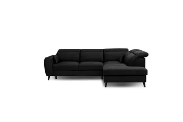 Sajda Bäddsoffa m. Schäslong 3-sits - Svart - Möbler - Soffa - Bäddsoffa
