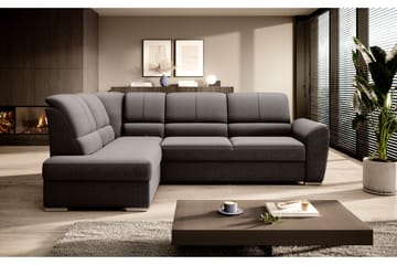 Sajmon Bäddsoffa m. Schäslong 3-sits - Mörkbrun - Möbler - Soffa - Bäddsoffa