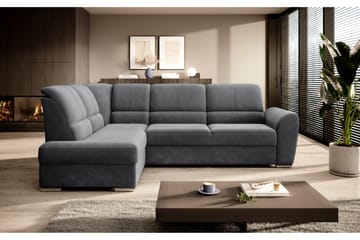 Sajmon Bäddsoffa m. Schäslong 3-sits - Mörkgrå - Möbler - Soffa - Bäddsoffa