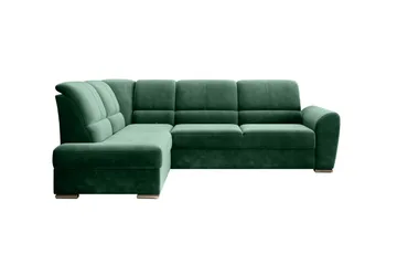 Sajmon Bäddsoffa m. Schäslong 3-sits - Mörkgrön - Möbler - Soffa - Bäddsoffa