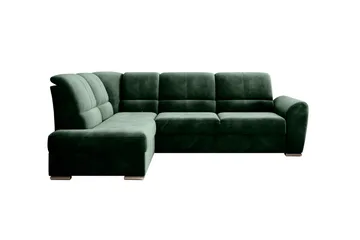 Sajmon Bäddsoffa m. Schäslong 3-sits - Mörkgrön - Möbler - Soffa - Bäddsoffa
