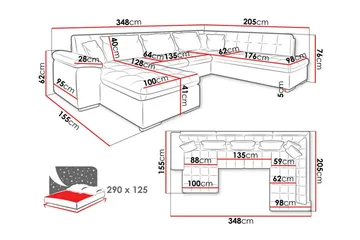 Sakri 5-sits Hörnbäddsoffa - Möbler - Soffa - Bäddsoffa