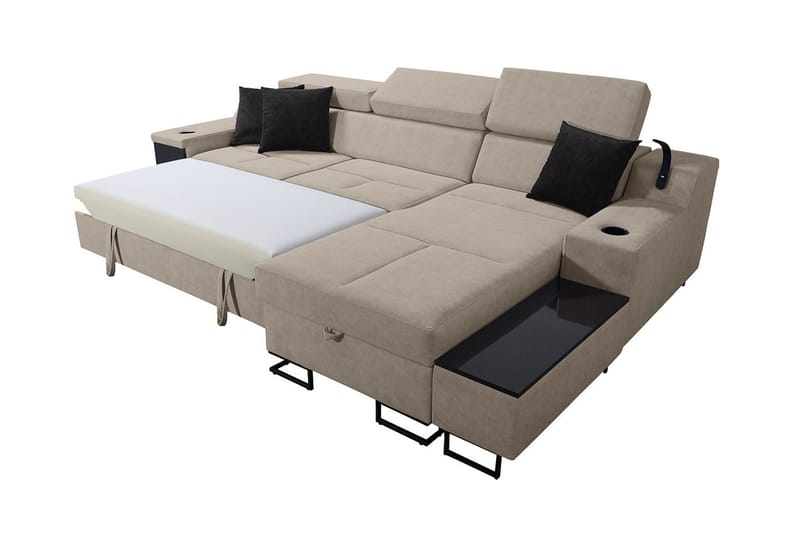 Seginus Bäddsoffa m. Divan Förvaring 3-sits 226x127 - Grön - Möbler - Soffa - Bäddsoffa