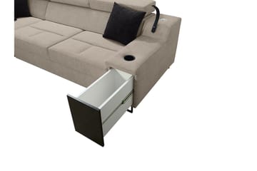 Seginus Bäddsoffa m. Schäslong 3-sits 210x127 - Beige - Möbler - Soffa - Bäddsoffa