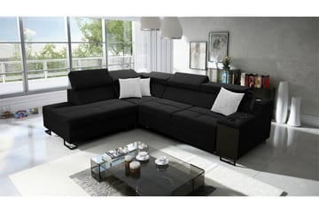 Seginus Bäddsoffa m. Schäslong 3-sits 210x127 - Svart - Möbler - Soffa - Bäddsoffa