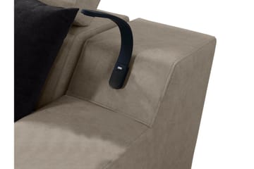Seginus Bäddsoffa m. Schäslong 3-sits 210x127 - Svart - Möbler - Soffa - Bäddsoffa