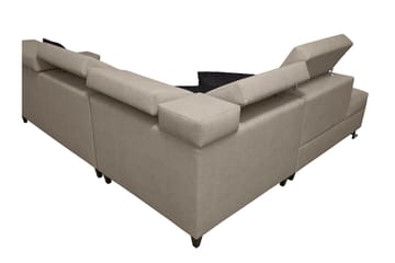 Seginus Bäddsoffa m. Schäslong 3-sits 210x127 - Svart - Möbler - Soffa - Bäddsoffa