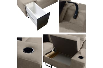 Seginus Hörnbäddsoffa 4-sits 210x127 - Blå - Möbler - Soffa - Bäddsoffa