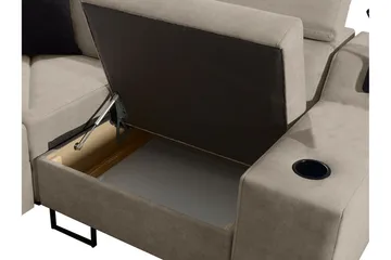 Seginus Hörnbäddsoffa 4-sits 210x127 - Svart - Möbler - Soffa - Bäddsoffa
