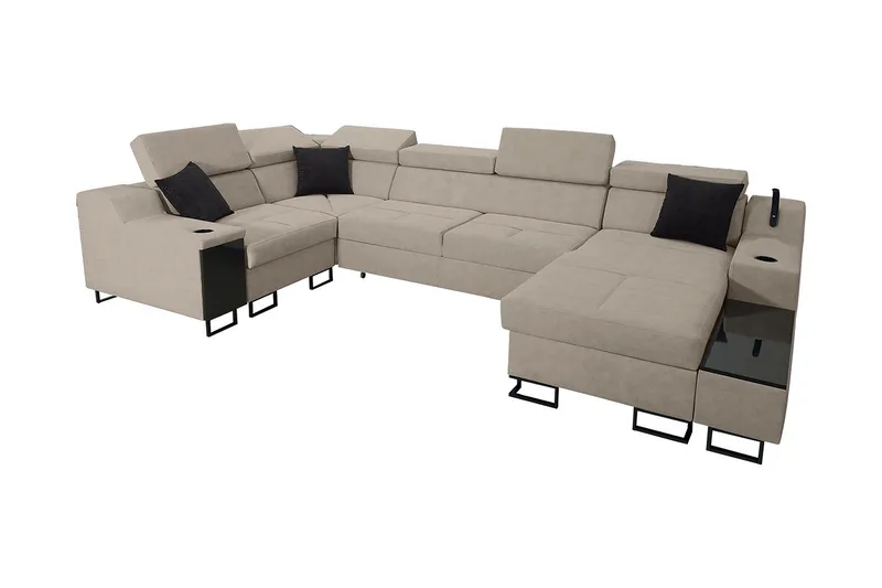 Seginus Hörnbäddsoffa m. Divan 5-sits 268x127 - Beige - Möbler - Soffa - Bäddsoffa