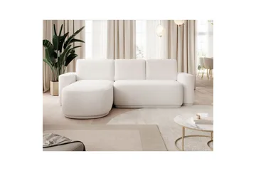 Sektionssoffa Eltap Aurumm 285x92x180 cm - Paolli 01 Vit, Vänster - Möbler - Soffa - Bäddsoffa
