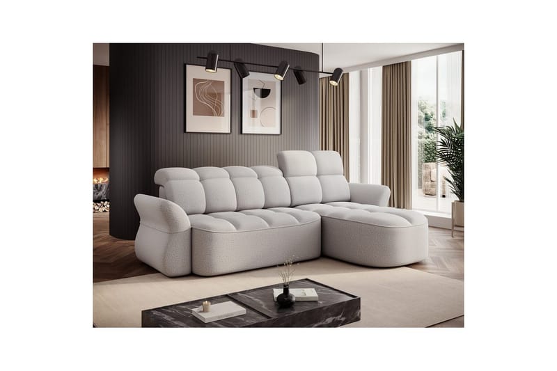 Sektionssoffa Eltap Beneth 301x115x185 cm - Space 03, Ljusgrå, Höger - Möbler - Soffa - Bäddsoffa
