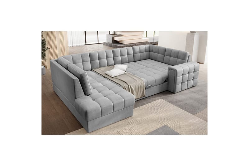 Sektionssoffa Eltap Blewett 299x198x82 cm - Monolith 85, Grå, Vänster - Möbler - Soffa - Bäddsoffa
