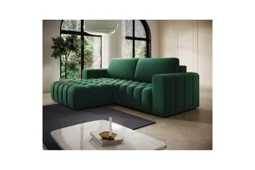 Sektionssoffa Eltap Bonett 250x175x92 cm - Kronos 19, Mörkgrön, Vänster - Möbler - Soffa - Bäddsoffa
