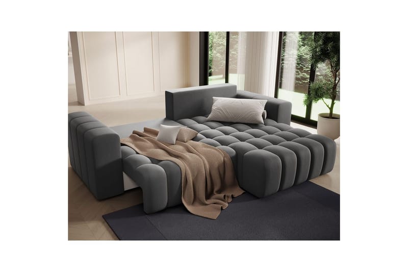 Sektionssoffa Eltap Bonett 250x175x92 cm - Paros 06, Grå, Höger - Möbler - Soffa - Bäddsoffa