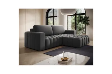 Sektionssoffa Eltap Bonett 250x175x92 cm - Paros 06, Grå, Höger - Möbler - Soffa - Bäddsoffa